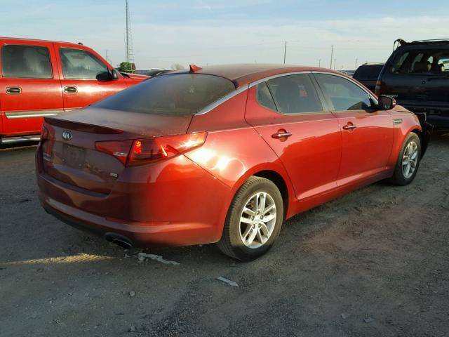 5XXGM4A73DG217603 - 2013 KIA OPTIMA LX RED photo 4