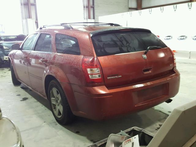 2D4FV48V15H535802 - 2005 DODGE MAGNUM SXT MAROON photo 3