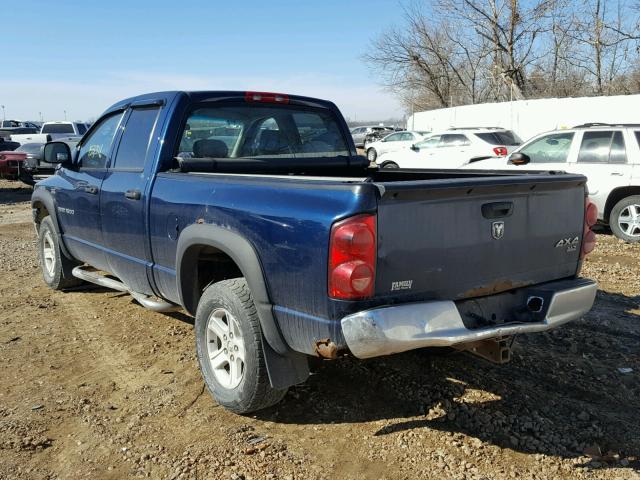 1D7HU18287S156357 - 2007 DODGE RAM 1500 S BLUE photo 3