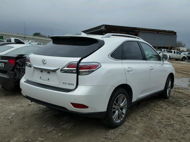 2T2ZK1BA6EC132542 - 2014 LEXUS RX 350 WHITE photo 4