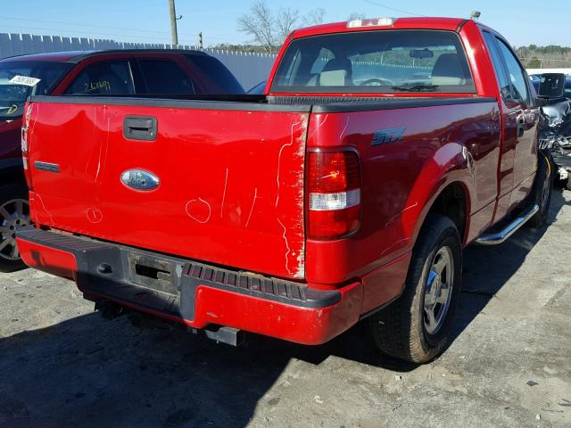 1FTRF12247NA02809 - 2007 FORD F150 RED photo 4