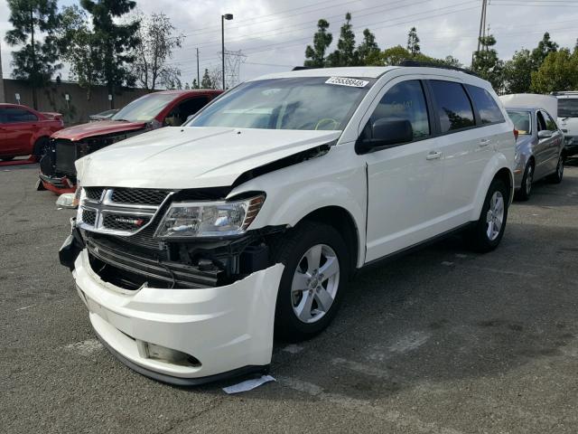 3C4PDCAB4ET139806 - 2014 DODGE JOURNEY SE WHITE photo 2