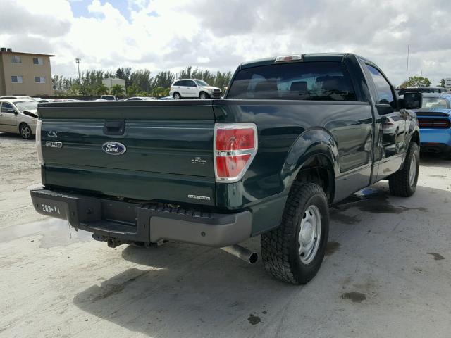 1FTNF1EF6BKD87913 - 2011 FORD F150 GREEN photo 4