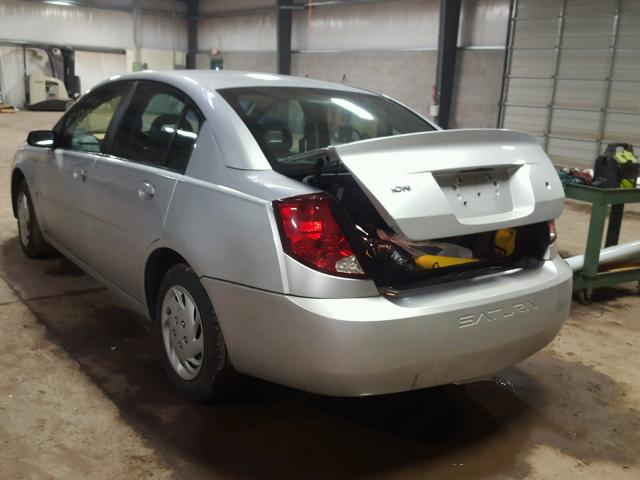 1G8AJ52F54Z186503 - 2004 SATURN ION LEVEL SILVER photo 3