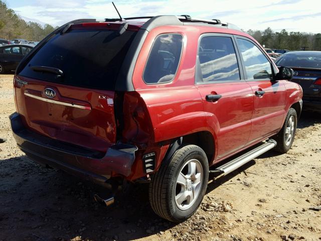 KNDJF724X87538719 - 2008 KIA SPORTAGE L RED photo 4