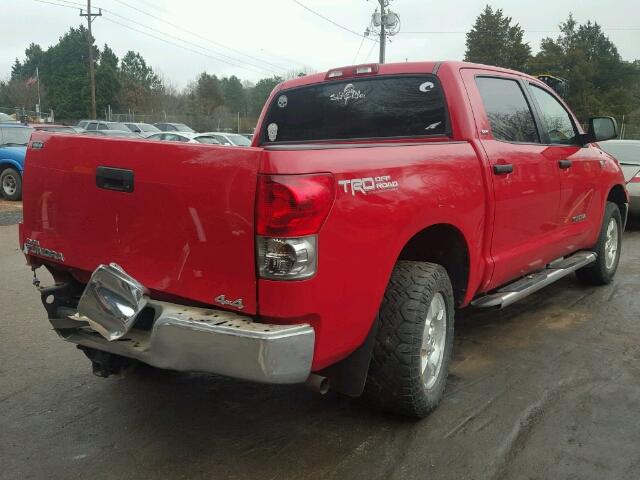 5TBDT54147S455247 - 2007 TOYOTA TUNDRA CRE RED photo 4