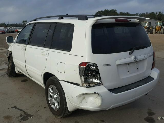 JTEGD21A670161562 - 2007 TOYOTA HIGHLANDER WHITE photo 3