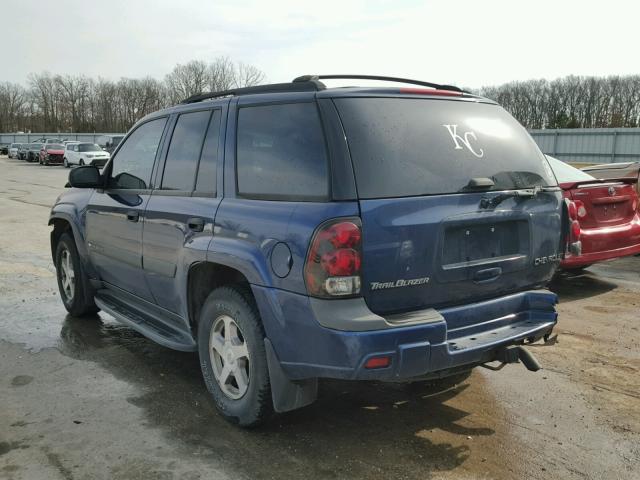 1GNDS13S842442427 - 2004 CHEVROLET TRAILBLAZE BLUE photo 3