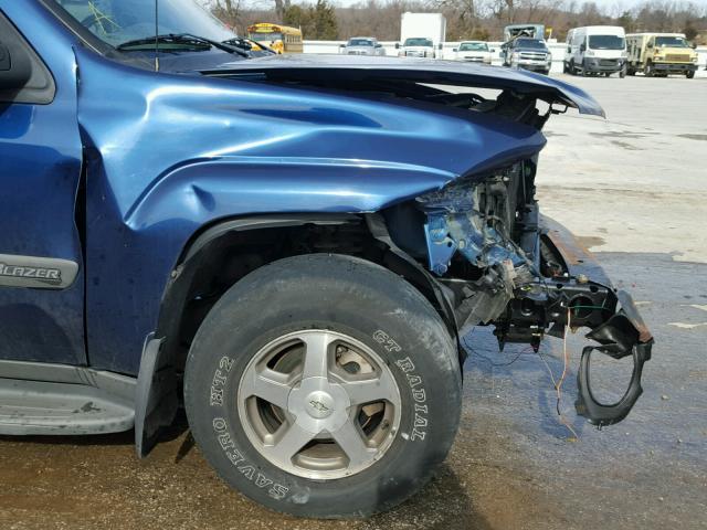 1GNDS13S842442427 - 2004 CHEVROLET TRAILBLAZE BLUE photo 9