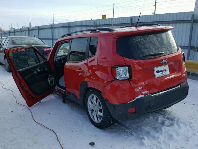 ZACCJABB7HPF47223 - 2017 JEEP RENEGADE L RED photo 3