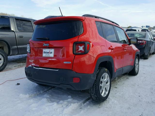 ZACCJABB7HPF47223 - 2017 JEEP RENEGADE L RED photo 4