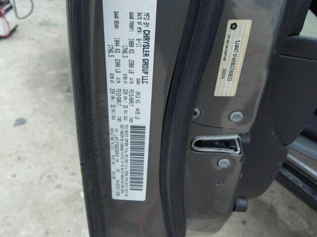 1J4NT1FA6BD260833 - 2011 JEEP COMPASS SP GRAY photo 10