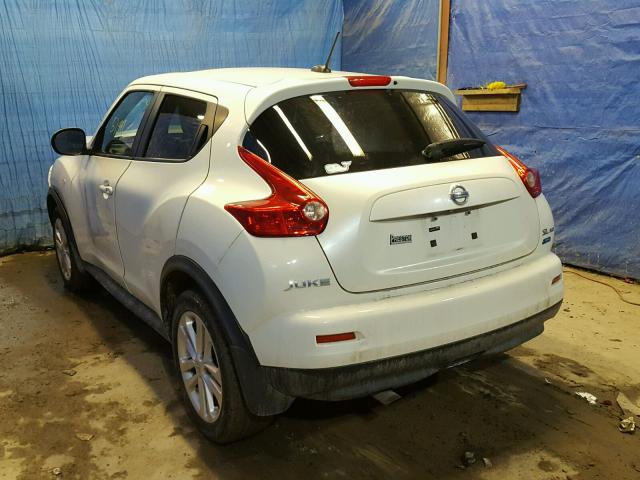 JN8AF5MV0CT119941 - 2012 NISSAN JUKE S WHITE photo 3