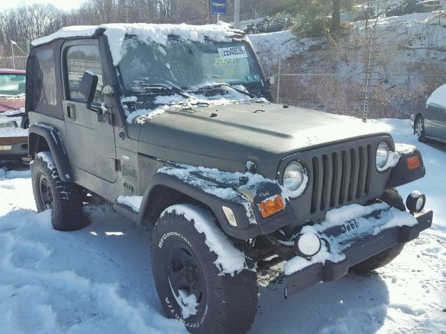 1J4FA49S9YP763344 - 2000 JEEP WRANGLER / GREEN photo 1