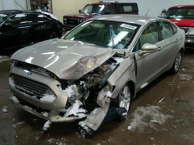 3FA6P0HD6FR303439 - 2015 FORD FUSION SE TAN photo 2