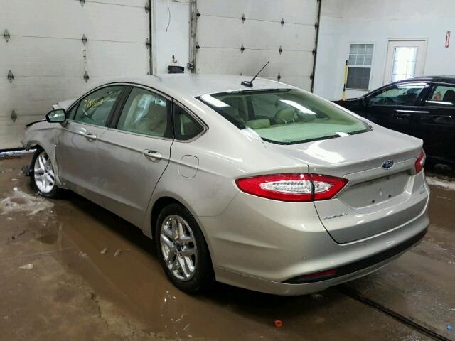 3FA6P0HD6FR303439 - 2015 FORD FUSION SE TAN photo 3