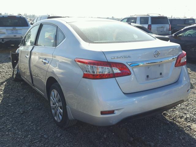 3N1AB7AP0FY224812 - 2015 NISSAN SENTRA S SILVER photo 3