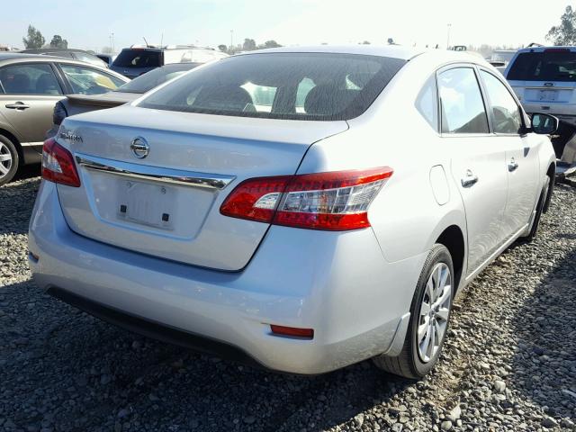 3N1AB7AP0FY224812 - 2015 NISSAN SENTRA S SILVER photo 4