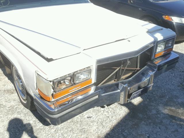 1G6DW51Y4H9745913 - 1987 CADILLAC BROUGHAM WHITE photo 9