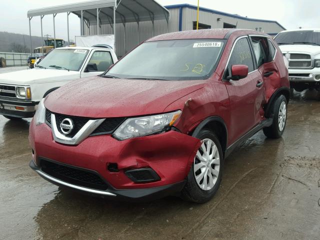 JN8AT2MTXGW011157 - 2016 NISSAN ROGUE S RED photo 2