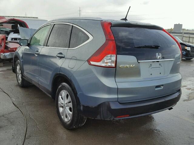 JHLRM4H71CC018050 - 2012 HONDA CR-V EXL BLUE photo 3