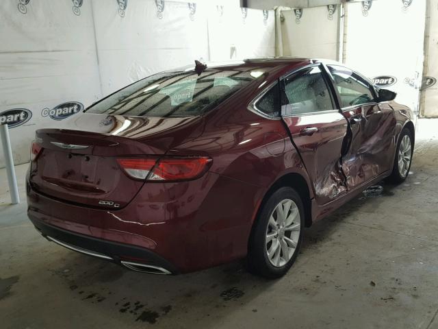 1C3CCCCG0FN678049 - 2015 CHRYSLER 200 C BURGUNDY photo 4