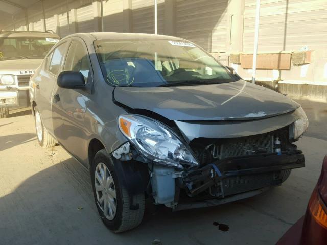 3N1CN7AP9EL854114 - 2014 NISSAN VERSA S GRAY photo 1