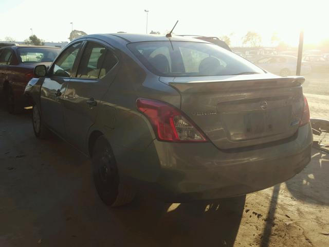 3N1CN7AP9EL854114 - 2014 NISSAN VERSA S GRAY photo 3