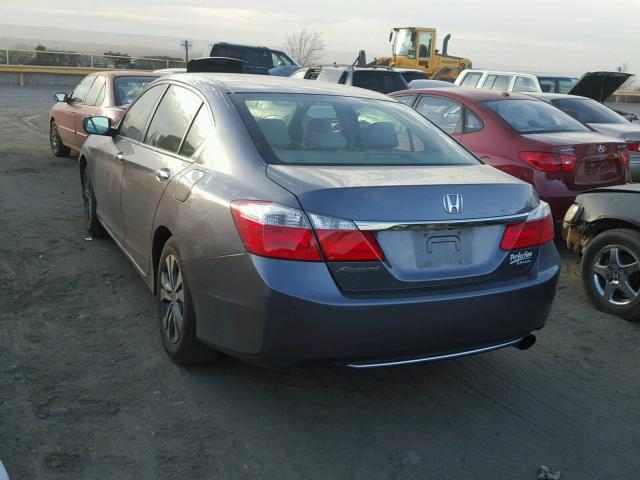 1HGCR2F33EA044707 - 2014 HONDA ACCORD LX GRAY photo 3