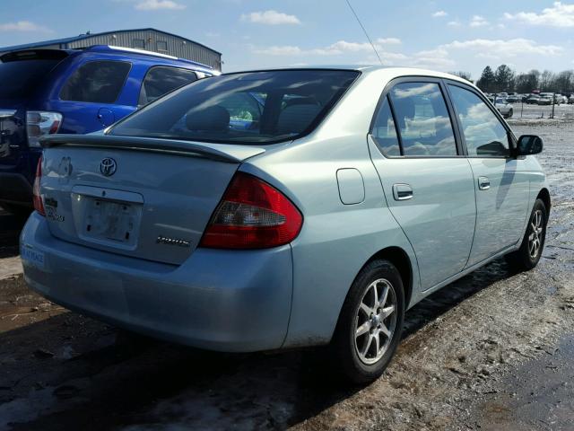 JT2BK12U910036482 - 2001 TOYOTA PRIUS BLUE photo 4