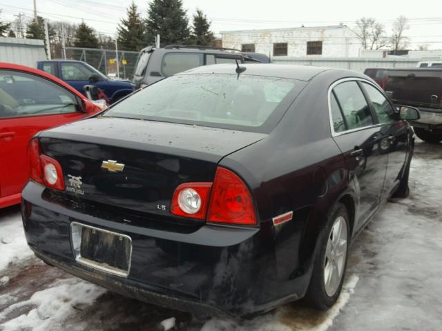 1G1ZG57B69F124249 - 2009 CHEVROLET MALIBU LS BLACK photo 4