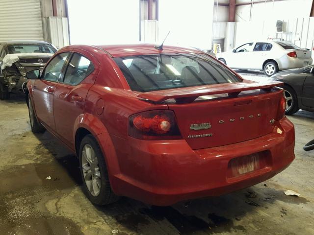 1C3CDZBG4EN138588 - 2014 DODGE AVENGER R/ RED photo 3