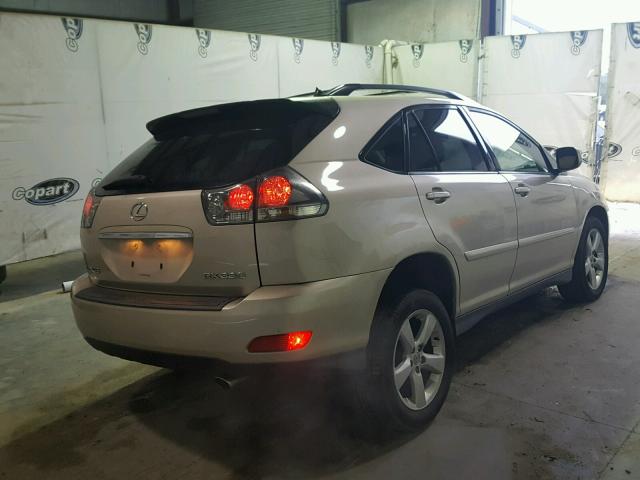 JTJGA31U040043903 - 2004 LEXUS RX 330 BEIGE photo 4