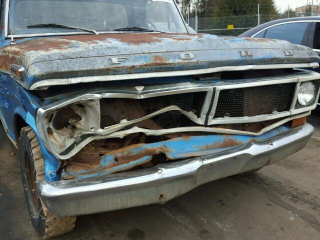 F10GCH16971 - 1970 FORD F100 BLUE photo 9