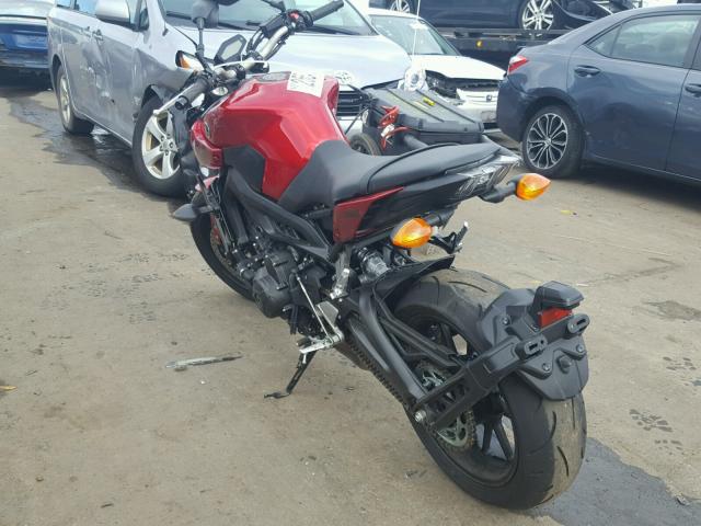 JYARN53E3HA001206 - 2017 YAMAHA FZ09 RED photo 3