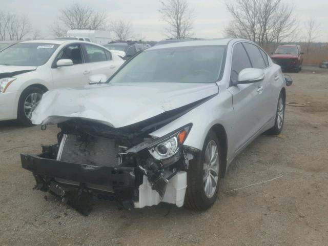 JN1BV7ARXEM693498 - 2014 INFINITI Q50 BASE Plata foto 2