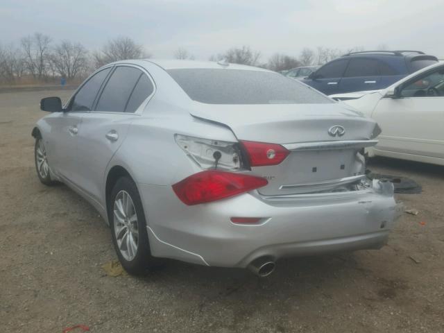 JN1BV7ARXEM693498 - 2014 INFINITI Q50 BASE Plata foto 3