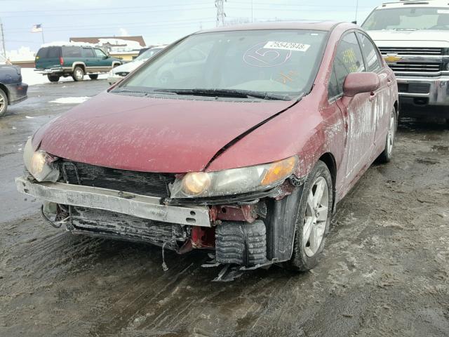 1HGFA16896L011338 - 2006 HONDA CIVIC EX BURGUNDY photo 2