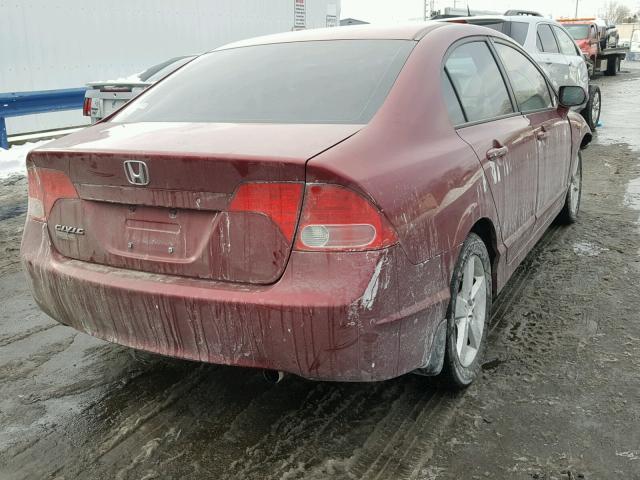 1HGFA16896L011338 - 2006 HONDA CIVIC EX BURGUNDY photo 4