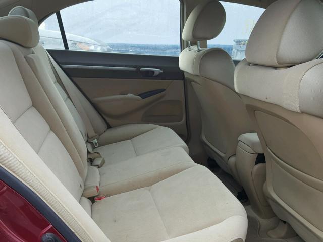 1HGFA16896L011338 - 2006 HONDA CIVIC EX ბურგუნდია ფოტო 6