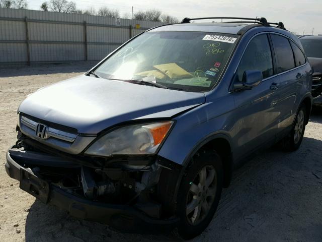 JHLRE48749C010286 - 2009 HONDA CR-V EXL BLUE photo 2