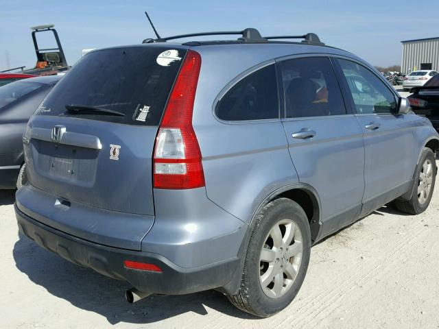 JHLRE48749C010286 - 2009 HONDA CR-V EXL BLUE photo 4