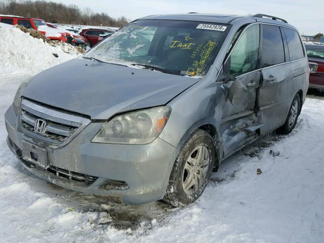 5FNRL38777B139698 - 2007 HONDA ODYSSEY EX SILVER photo 2