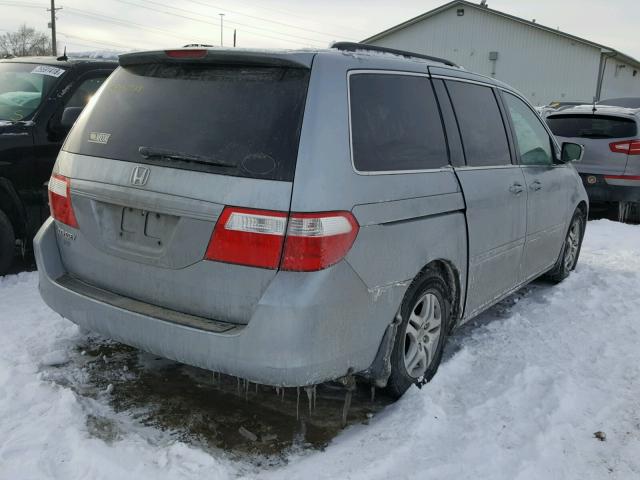 5FNRL38777B139698 - 2007 HONDA ODYSSEY EX SILVER photo 4