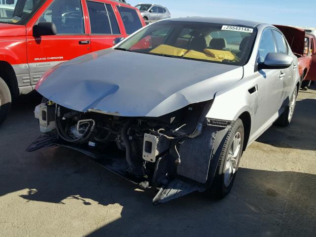 KNAGM4A78B5146011 - 2011 KIA OPTIMA LX SILVER photo 2