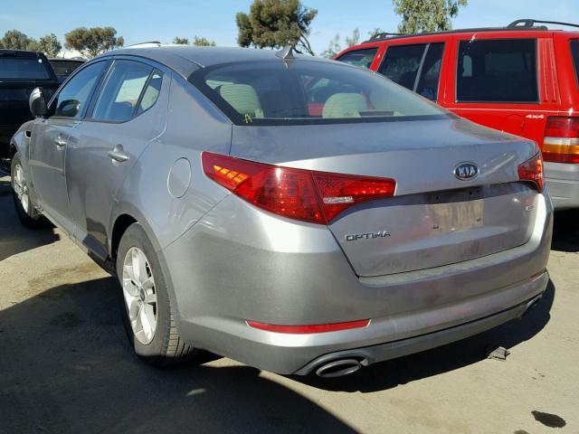 KNAGM4A78B5146011 - 2011 KIA OPTIMA LX SILVER photo 3