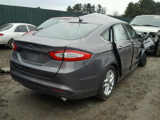 3FA6P0HD6ER324466 - 2014 FORD FUSION SE GRAY photo 4