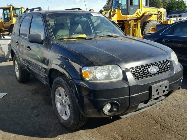 1FMCU49H67KA65186 - 2007 FORD ESCAPE HEV BLACK photo 1