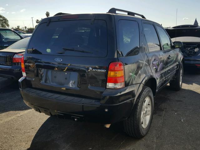 1FMCU49H67KA65186 - 2007 FORD ESCAPE HEV BLACK photo 4