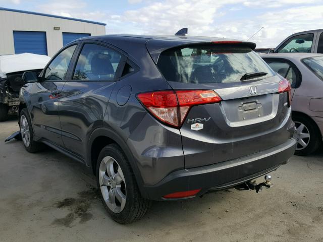 3CZRU6H32GM764432 - 2016 HONDA HR-V LX GRAY photo 3